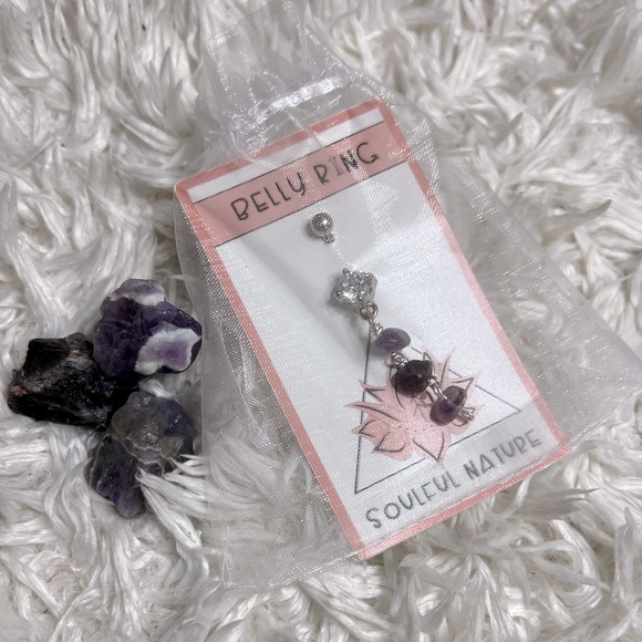 SOULFUL NATURE Amethyst Belly Button Ring - Picture 5 of 8